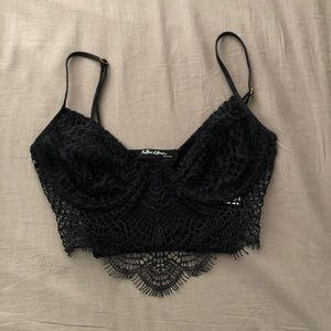 For Love and Lemons Black Lace Bralette